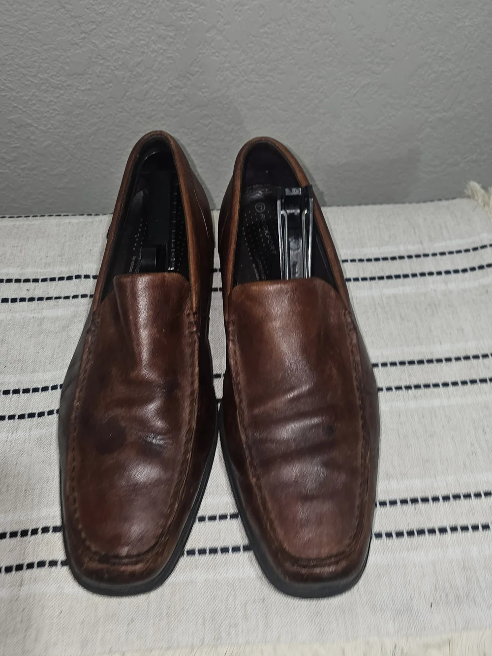 Rockport Men's Dark Brown Leather Slip-On Loafers